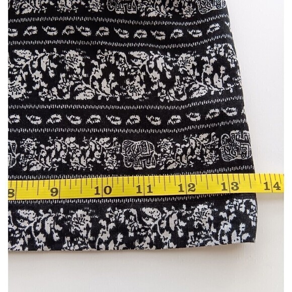 Women's Merona Wide Leg Black & White Elephant Print Pants Size S - Picture 8 of 8